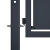 vidaXL Garden Gate Steel 39.4"x39.4" Anthracite - 3 of 4