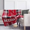 NCAA Nebraska Cornhuskers Plaid Ultra Cozy Throw Blanket - 2 of 3