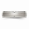 Black Bow Jewelry Titanium, 6mm Dual Finish Comfort Fit Unisex Band - 3 of 4