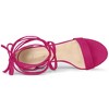 Allegra K Women's Solid Open Toe Lace Up Padded Insole Mid Chunky Heeled Sandals - 4 of 4