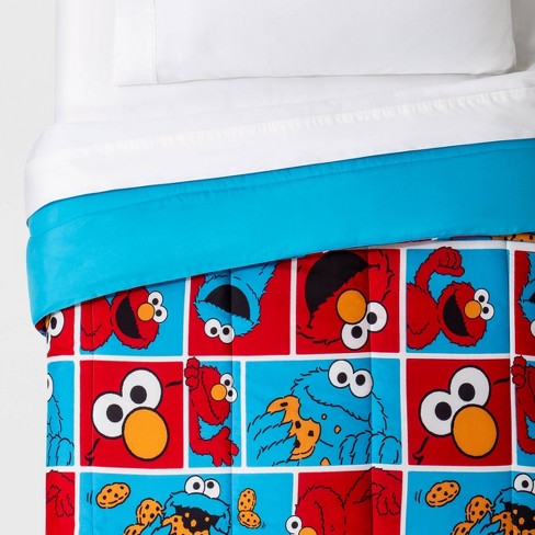 Sesame Street Twin Elmo Cookies Squares Comforter Red Target