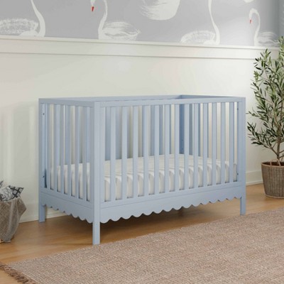 Powder Blue Pine Wood 4-in-1 Convertible Crib