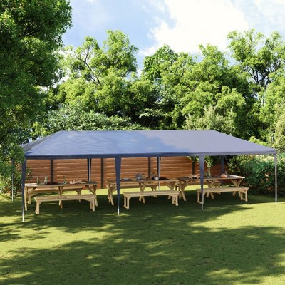 vidaXL Party Tent Blue Polyethylene 6.6 x 6.6 ft UV-resistant