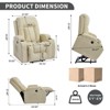 Power Lift Recliner Chair for Elderly, 8-Point Vibration Massage, Lumbar Heat, USB Port & Cup Holders - ModernLuxe - 3 of 4