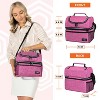 OPUX Double Decker Lunch Box Men Women, Insulated Leakproof Cooler Bag Adult Work, Dual Compartment Pail Tote Boys Girls Kids - 3 of 4