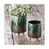 tagltd Companero Small Emerald Green Ceramic Planter Pot for Garden 4.82 in x 4.82 in x 6.5 in Easy Clean - 2 of 3