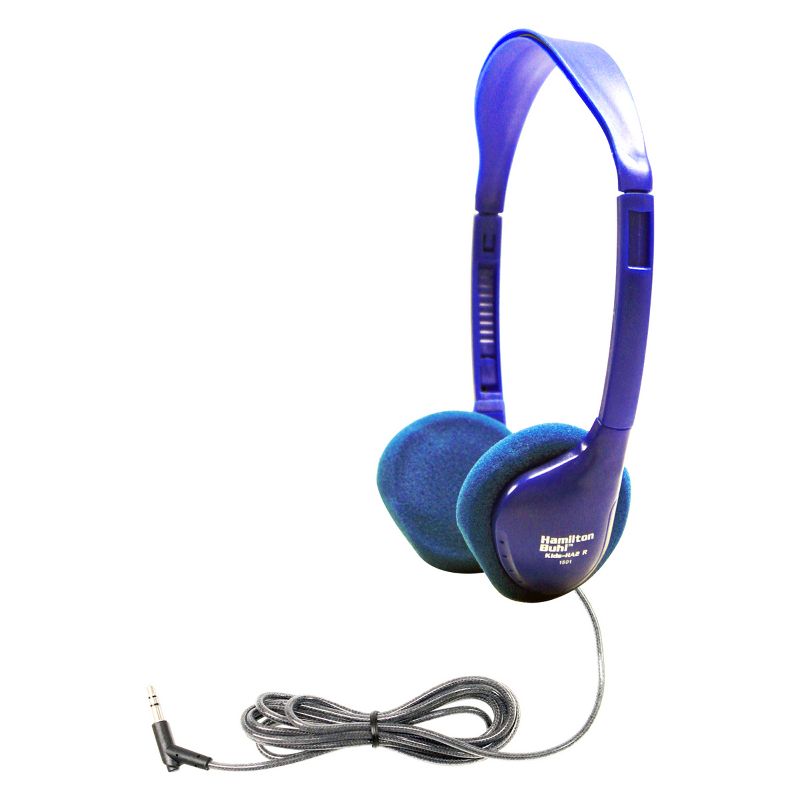 HamiltonBuhl® Kids On-Ear Blue Stereo Headphone, Pack of 3, 3 of 5