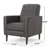 CAVINAS Mid-Century Modern Wingback Chair, Reclining Chair, Armchair with Footrest, Single Sofa Chair, Comfy Reading Chair for Bedroom, Living Room - 4 of 4