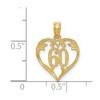 Black Bow Jewelry 14k Yellow Gold 60 inside Heart Pendant, 13mm - 4 of 4