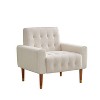 CAVINAS Velvet Accent Chair with Mid-Height Tufted Backrest,Modern Upholstered Living Room Chairs,Reading Chairs for Living Room - 2 of 4