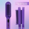 JOHN FRIEDA Heated Hairbrush & Waver – 2-in-1 Ceramic Straightener Brush, 4 Heat Settings, Fast Heat-Up, Auto Shut-Off, Anti-Frizz Styling - 2 of 4