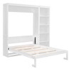 TIRAMISUBEST Full/Queen Size Murphy Bed Wall Bed with Open Storage Shelves, Solid Wood Foldable Murphy Cabinet Bed, Space Saving Design - 4 of 4