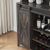 70" Tall Farmhouse Coffee Bar Cabinet with Sliding Barn Door, Ample Storage Buffet with 7 Adjustable Shelves - 4 of 4