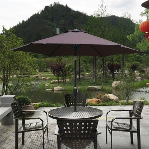 Vynxaria 9FT Chocolate Patio Umbrella - Durable, Waterproof & Adjustable Shade Solution - 1 of 4