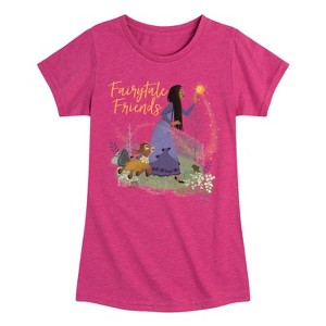 Girls' - Disney - Fairytale Friends Fitted Short Sleeve Graphic T-Shirt - 1 of 4