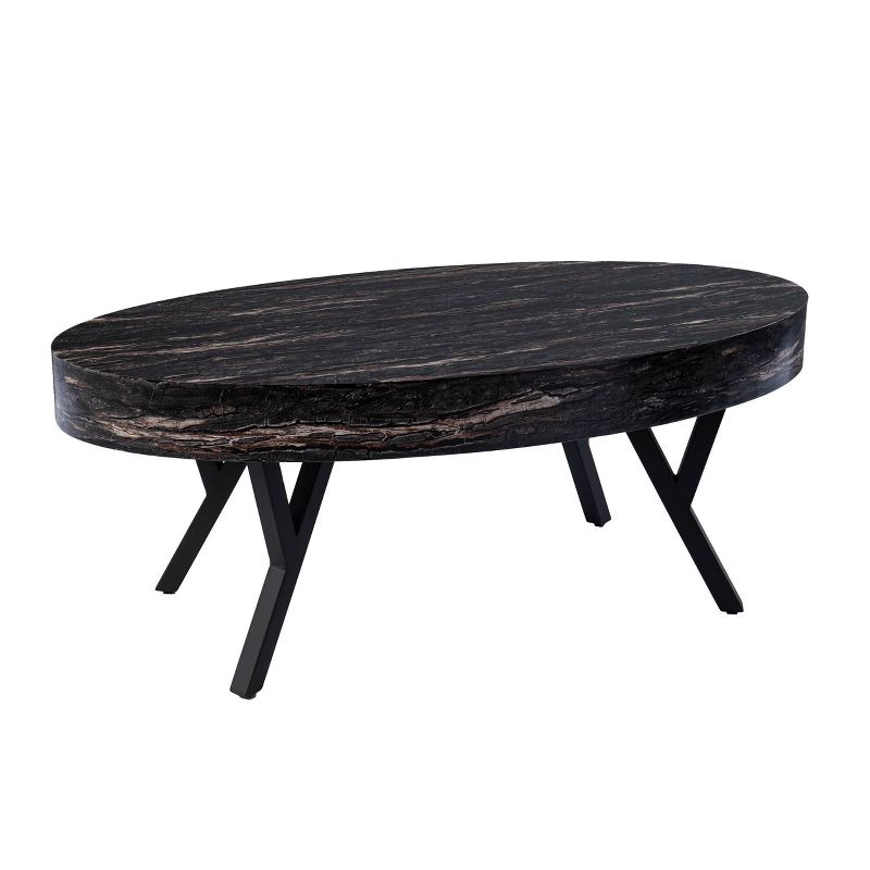Masnan Faux Marble Cocktail Table Black - Aiden Lane, 3 of 10