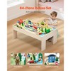 VEVOR Train Table, 84 Pieces Wooden Kids Activity Table with Collapsible Storage Bin, 3-in-1 Wooden Train Set  for Kids Ages 3+, Multicolor - 4 of 4