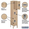 Salsbury Industries Assembled 3-Tier Standard Metal Locker with One Wide Storage Unit, 5-Feet High by 12-Inch Deep, Tan - image 2 of 4