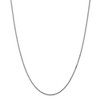 Black Bow Jewelry 1.5mm, 14k White Gold, Box Chain Necklace - 3 of 4