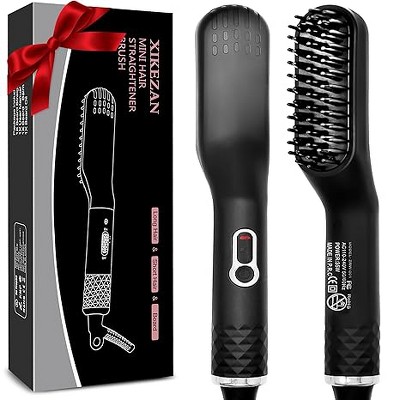 XIKEZAN Beard Straightener for Men,Premium Heated Beard Brush w/Anti-Scald Feature,Beard Straightening Comb,Unique Gifts