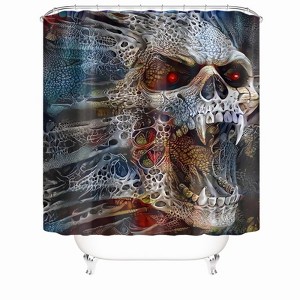 Scary Skeleton Shower Curtains for Bathroom Waterproof Fabric Bath Curtain Durable Soft Stylish Bathroom Decor 72x72 Inch - 1 of 1