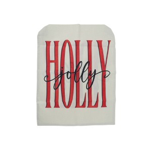 Unique Bargains Dining Chair Slipcovers Faux Linen Beige Red 22.44" x 18.11" 1Pcs - 1 of 4