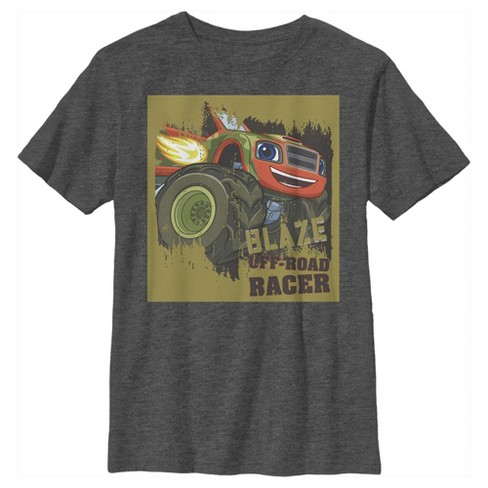 Boy's Blaze And The Monster Machines Off-road Racer T-shirt - Charcoal  Heather - Large : Target