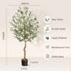 Whizmax Artificial Olive Tre, Faux Potted Plant with Realistic Trunk, Adjustable Branches & Fruits, Indoor Tropical Decor for Home & Office - 2 of 4