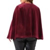 Agnes Orinda Women's Plus Size Velvet Casual Split Long Sleeve Open Front Cape Blazers - image 4 of 4