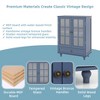 GDFStudio Ekko Minimalist 36.22'' Storage Cabinet with Tempered Glass Doors, Adjustable Shelves and Drawer, Blue - 4 of 4