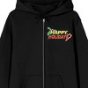 Looney Tunes Tweety Heart Happy Holidays Long Sleeve Black Adult Zip-Up Hoodie - 2 of 4