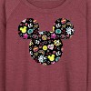Women's - Disney - Mickey And Minnie Doodles Lightweight French Terry Wide Neck Long Sleeve Shirt - 2 of 4