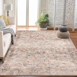 Vintage Washable Area Rugs for Living Room, Non-Slip Indoor Rugs for Dining Room, Bedroom and Office. - 1 of 4