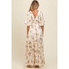 PinkBlush Cream Floral Deep V-Neck Maternity Maxi Dress - 4 of 4