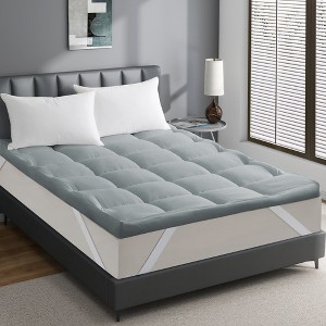 Peace Nest 4-inch Thickness Down Alternative Fitted Mattress Topper with Soft Cover - 1 of 4