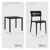 WestinTrends Playa 5-Piece Outdoor Metal Frame Dining Table Patio Set with Stackable Patio Dining Chairs - 3 of 4