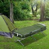 Outsunny Camping Cot, Folding Bed with Mattress, Sleeping Bag, Pillow, Carry Bag, Comfortable and Portable for Travel Camp Beach - 2 of 4