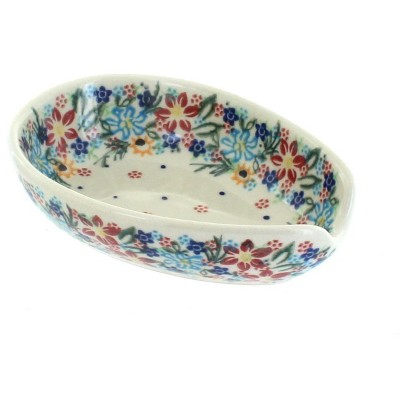 Blue Rose Polish Pottery Tara Small Spoon Rest