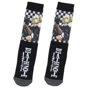 Death Note Socks Anime Manga Men's Misa Amane Mid-Calf Athletic Crew Socks Black - 1 of 4