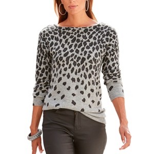 Women's Animal Print Sweater - LASCANA - 1 of 4