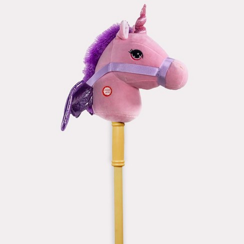 Ponyland Pink Unicorn Stick Horse With Sound Toy 28 Inch Target