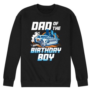 Men's - Hot Wheels - Dad Of Birthday Boy Graphic Fleece Sweatshirt - 1 of 4