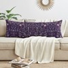 Sweet Jojo Designs Body Pillow Cover (Pillow Not Included) 54in.x20in. Boho Floral Wildflower Plum Purple and Teal - 3 of 4