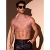 INSPIRE CHIC Men's Festival Fishnet Sheer Sparkly Rhinestone Tank Tops - 2 of 4