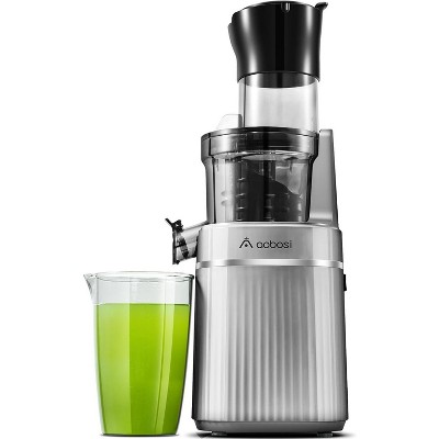 Masticating Juicer, 2-In-1 Cold Press Juicer with Large 80mm Feed Chute, Slow Juicer for Vegetable and Fruit