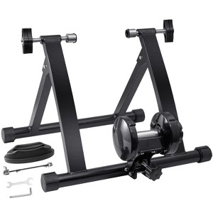 VEVOR Bike Trainer Stand, Magnetic Stationary Bike Stand for 26"-29" Wheels, Low Noise Motor, Protable Folding Bicycle Trainer - 1 of 4
