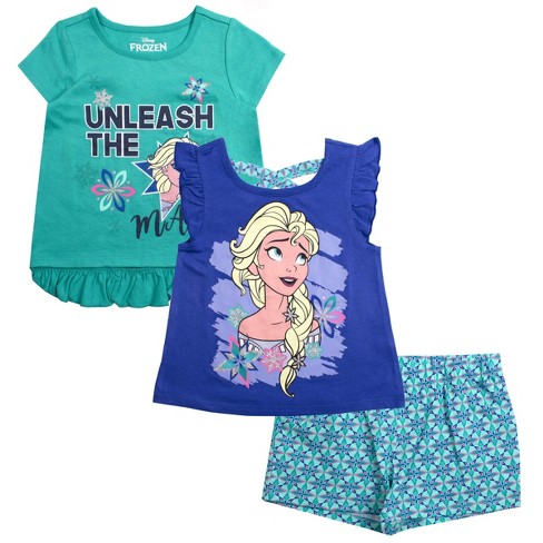 Disney Frozen Elsa Little Girls T-Shirt and Leggings Outfit Set