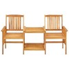 vidaXL Patio Bistro Set, Table and Chair for Balcony, Bistro Chair with Tea Table and Cushions - 4 of 4