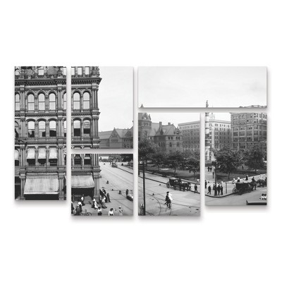 Trademark Fine Art Print Collection Buffalo Panorama1 3 Piece Panel Set Art