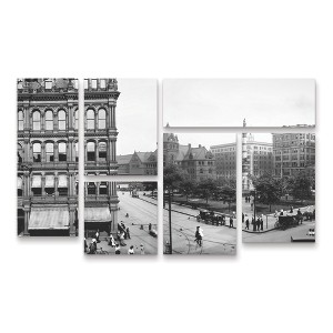 Trademark Fine Art Print Collection Buffalo Panorama1 3 Piece Panel Set Art - 1 of 3